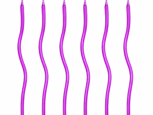 Untitled design - 2026-07-21T143717.395 Pink Wavy Metallic Birthday Candles – 6 Pcs Set