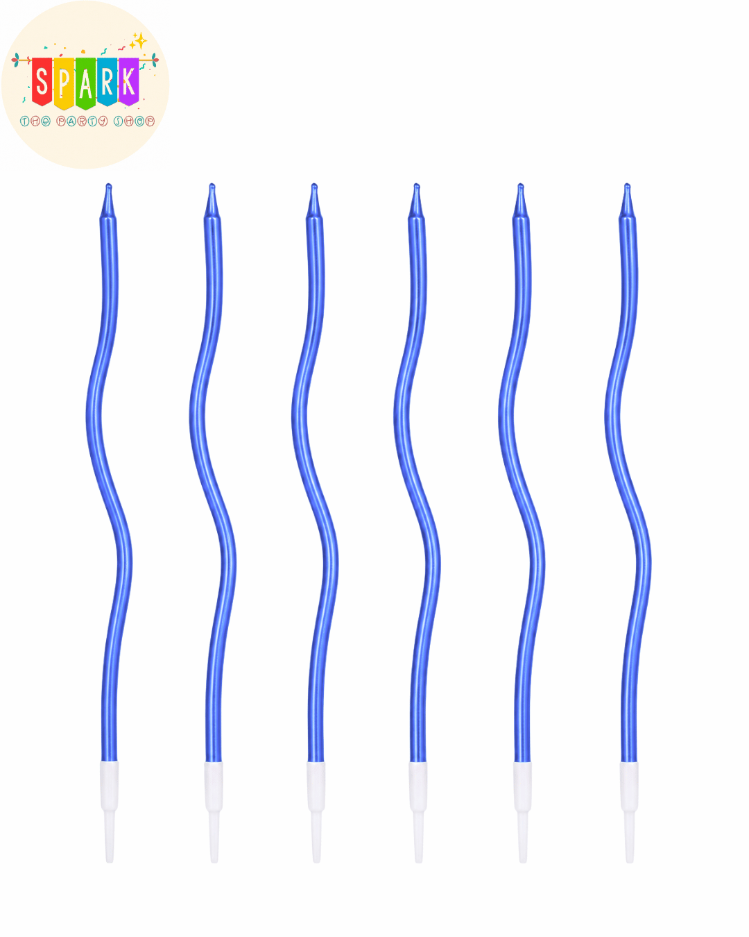 Untitled design - 2026-07-21T143732.607 Blue Wavy Metallic Birthday Candles – 6 Pcs Set