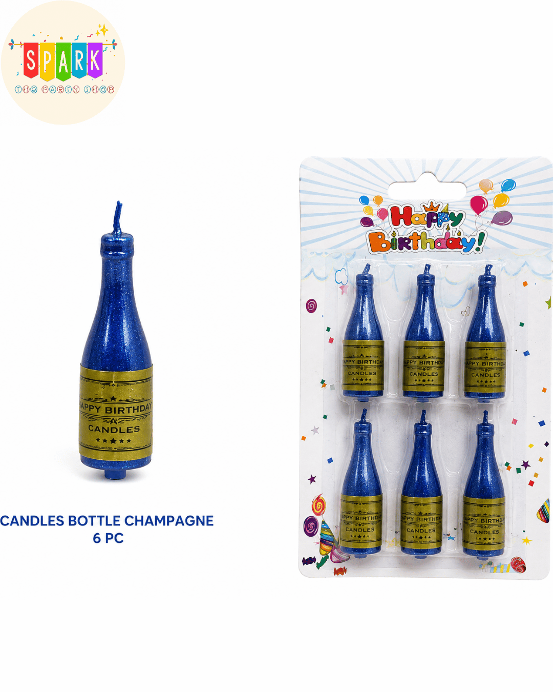 Untitled design - 2026-07-21T150333.681 Champagne Bottle Birthday Candles – Blue (6 Pcs Set)