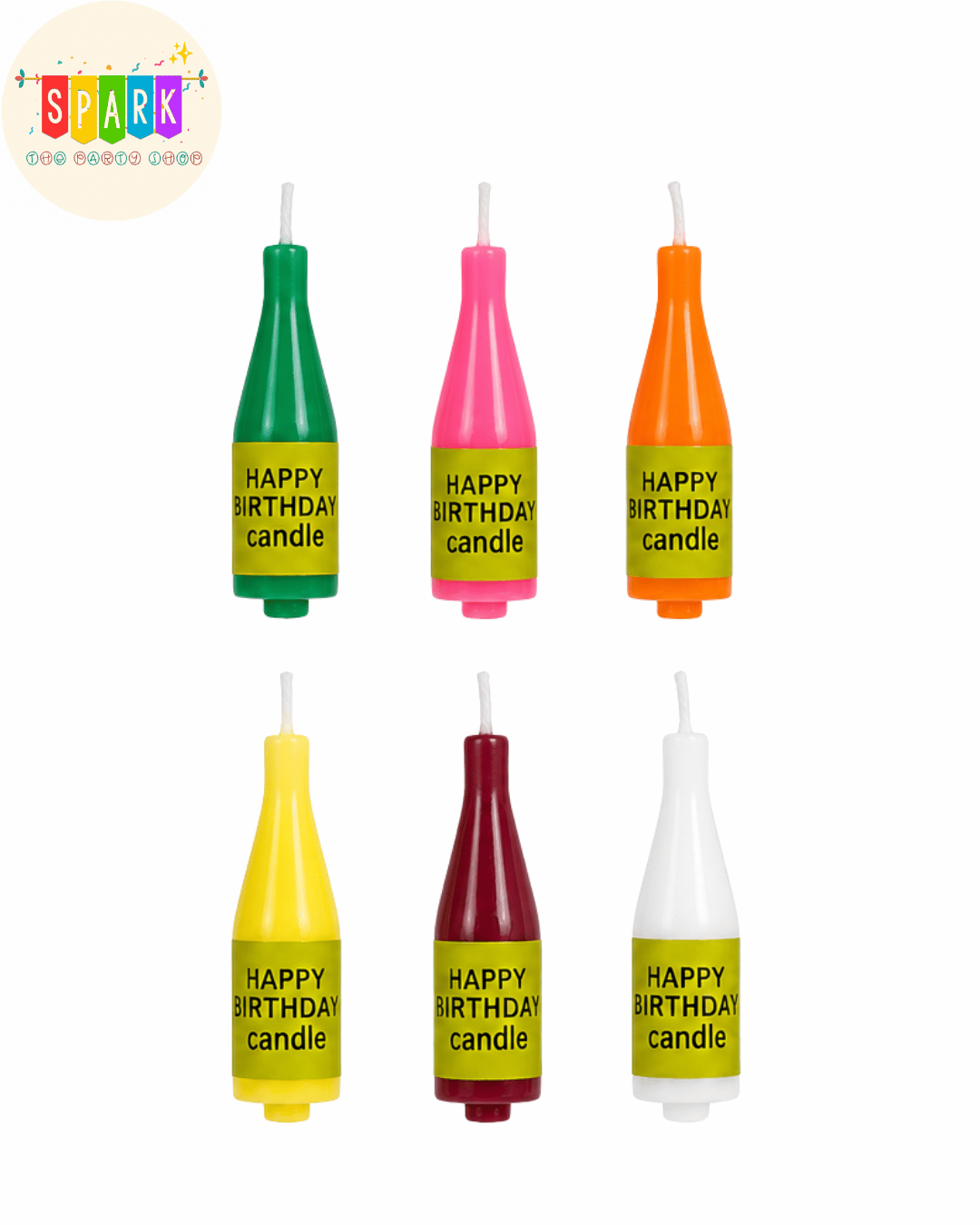 Untitled design - 2026-07-21T152340.101 Champagne Bottle Birthday Candles – 6 Pcs Set