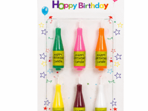 Untitled design - 2026-07-21T152911.334 Champagne Bottle Birthday Candles – 6 Pcs Set