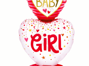 Baby Girl Standing Foil Balloon – 34 Inch