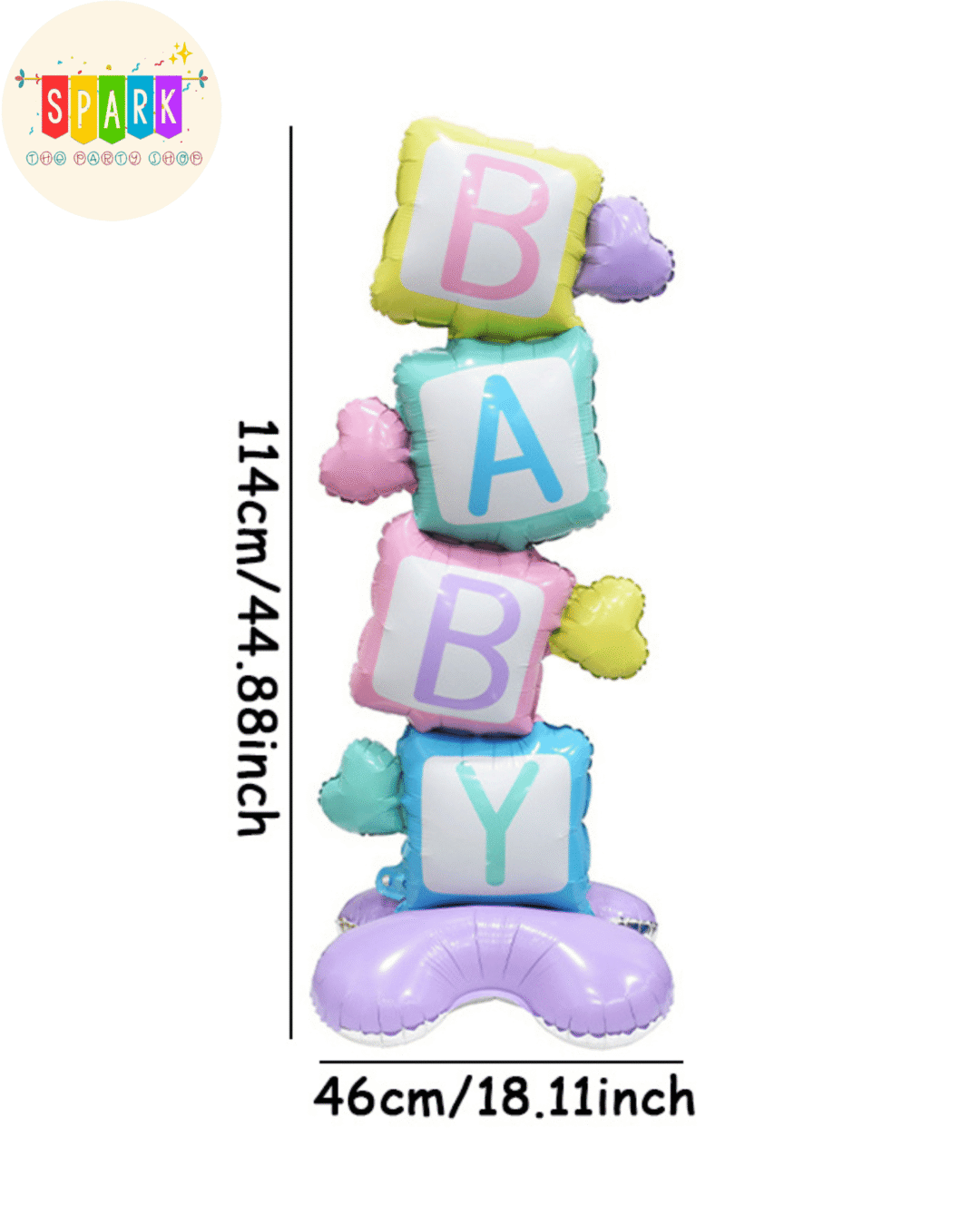 Untitled design - 2026-07-23T150016.222 Baby Blocks Standing Foil Balloon – 45 Inch