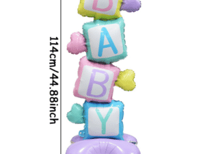 Baby Blocks Standing Foil Balloon – 45 Inch