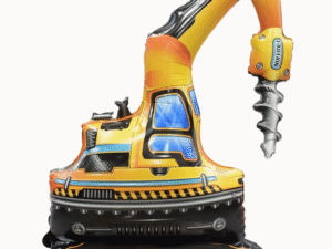 Excavator Standing Foil Balloon