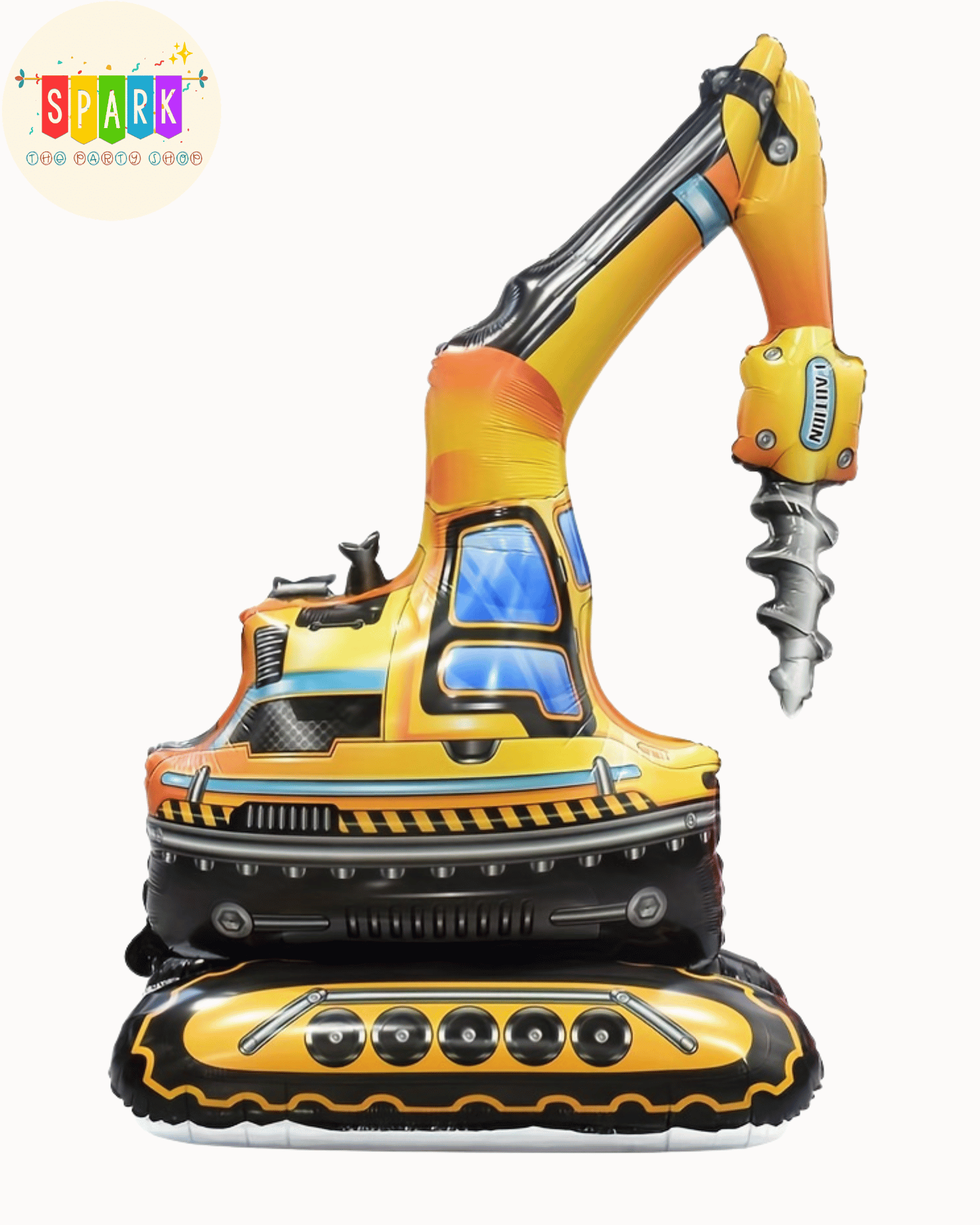Excavator Standing Foil Balloon