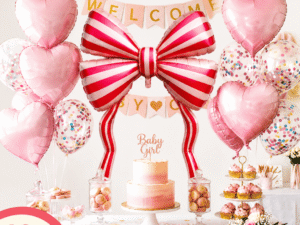 Pink Bow Balloon Decoration Set (13 PCS)