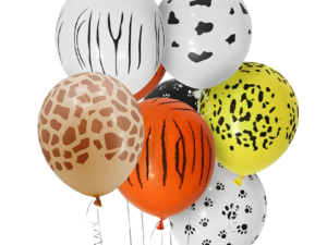 Safari Animal Print Balloons – 50 Pcs Pack