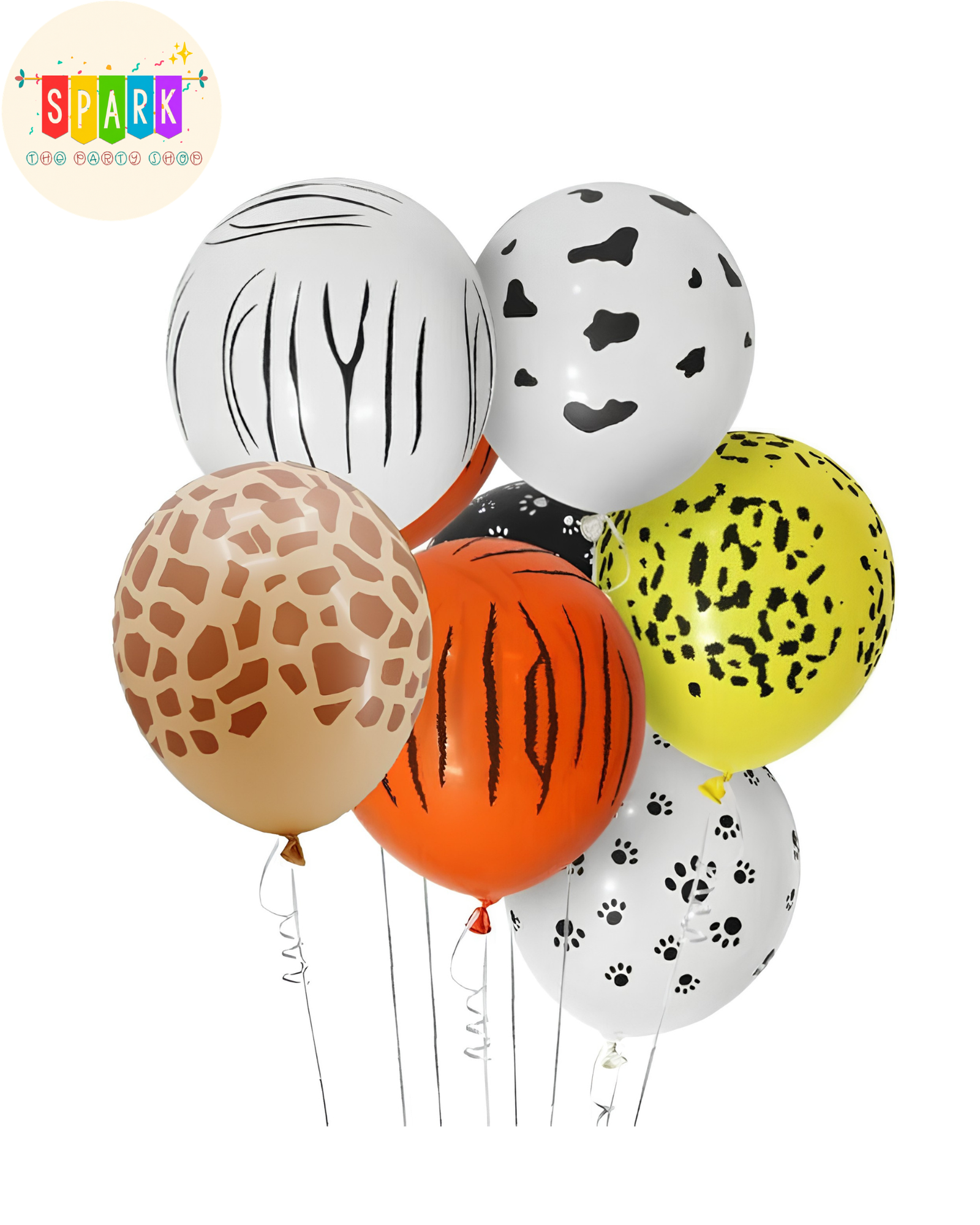 Safari Animal Print Balloons – 50 Pcs Pack