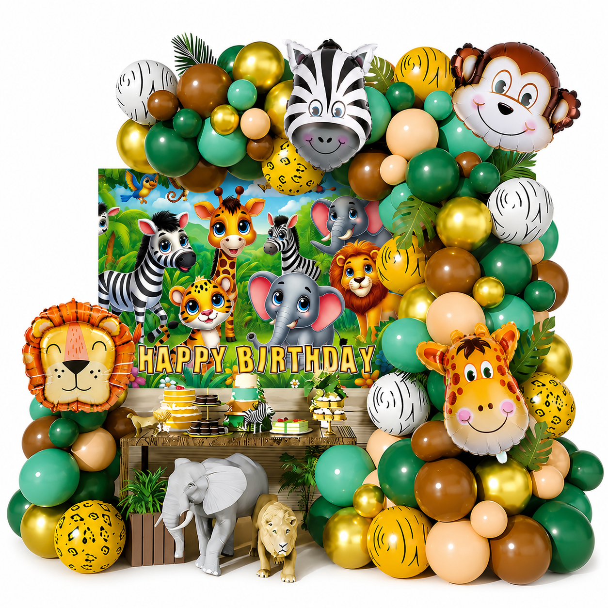 Jungle Safari Birthday Decoration Set