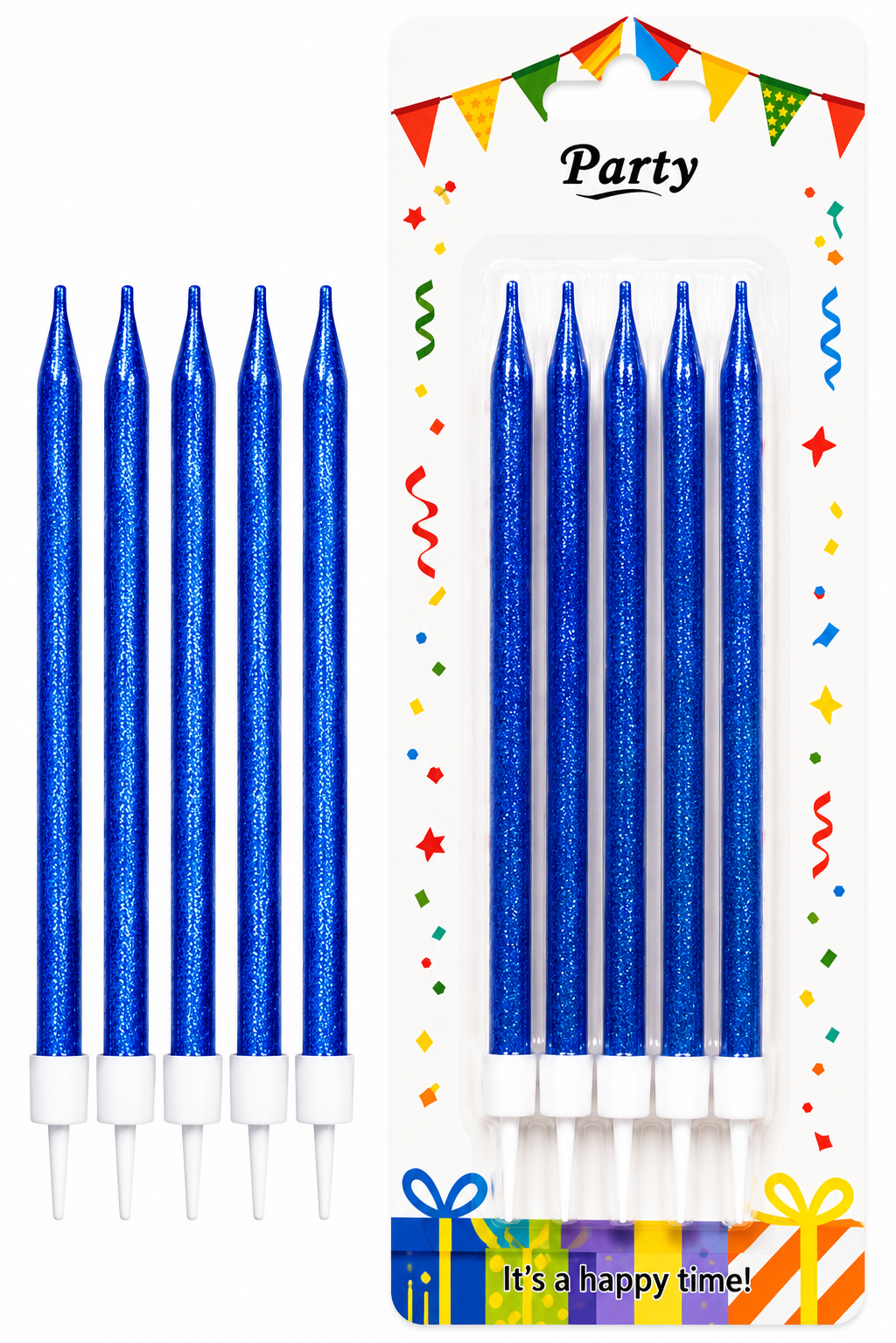 d3eb31dd-dcdb-4476-ab21-cf8f9fb41b8e Glitter Birthday Candles – Blue (5 PCS)