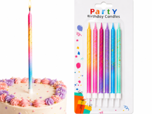 dab3858d-3a40-427e-9246-dc3a5e0a34c8 Slim Birthday Candles – Multicolor Gradient (6 PCS)