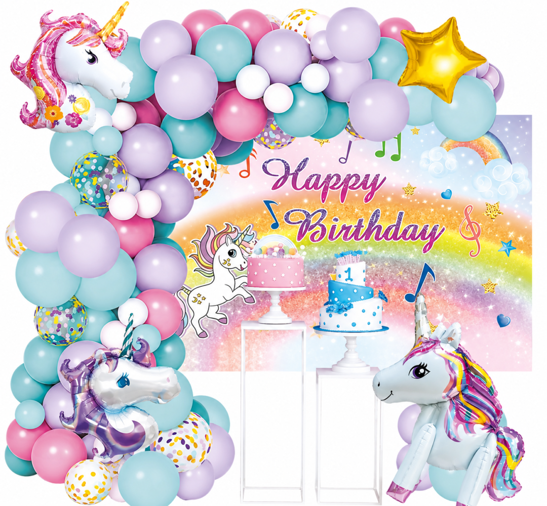 Unicorn Birthday Balloon Decoration Set
