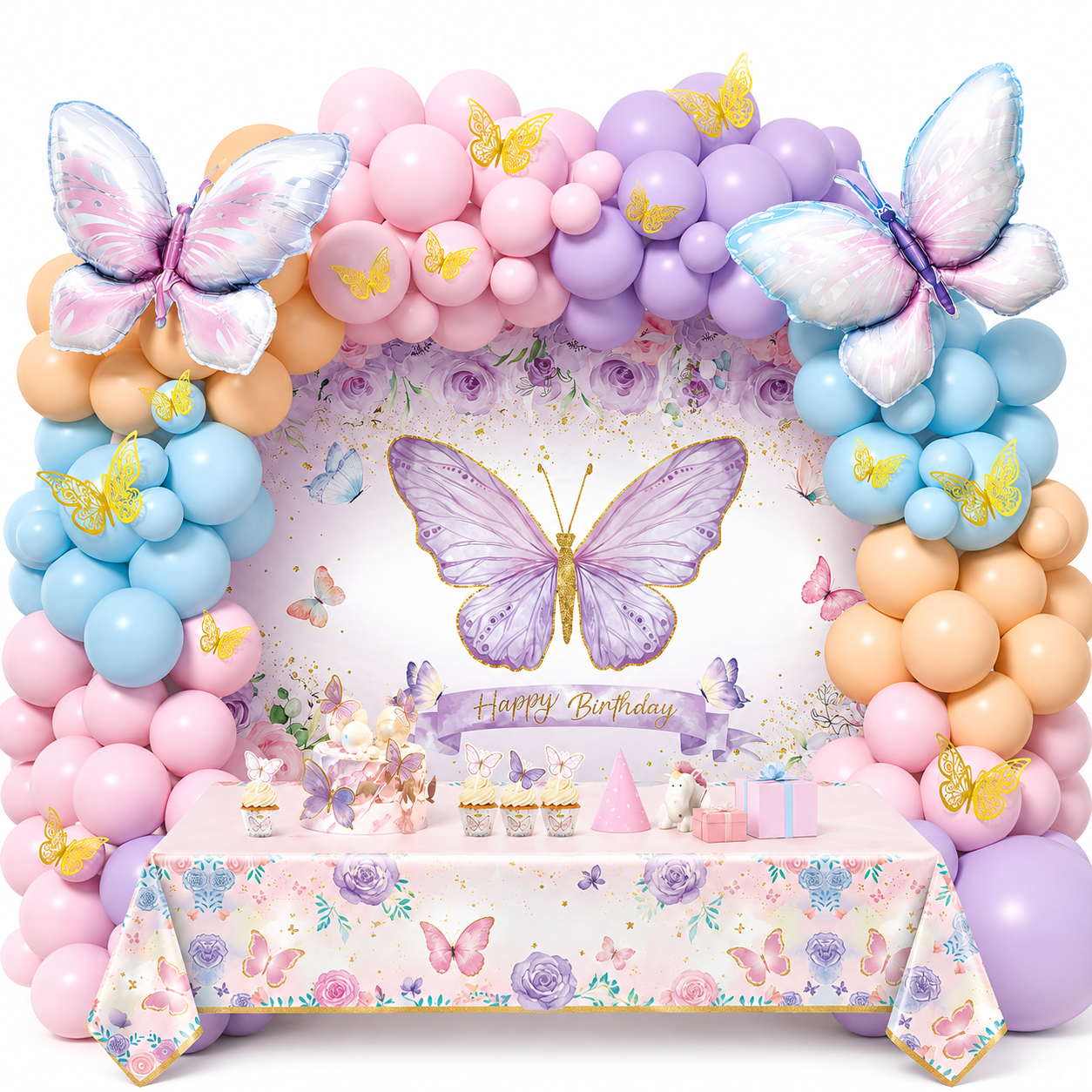 Butterfly Birthday Decoration Set