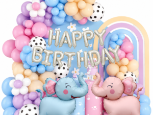 Baby Elephant Happy Birthday Decoration Set 