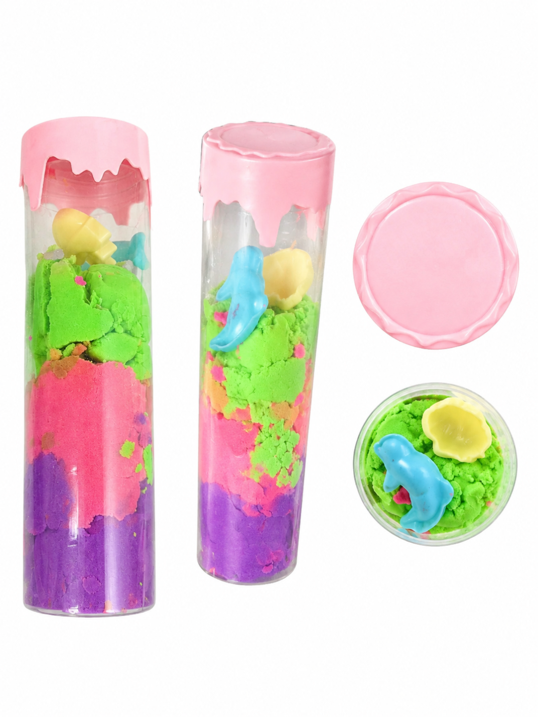 617babb5-7390-4cd7-9f2f-031ba61dac53 Rainbow Kinetic Sand Tube with Molds