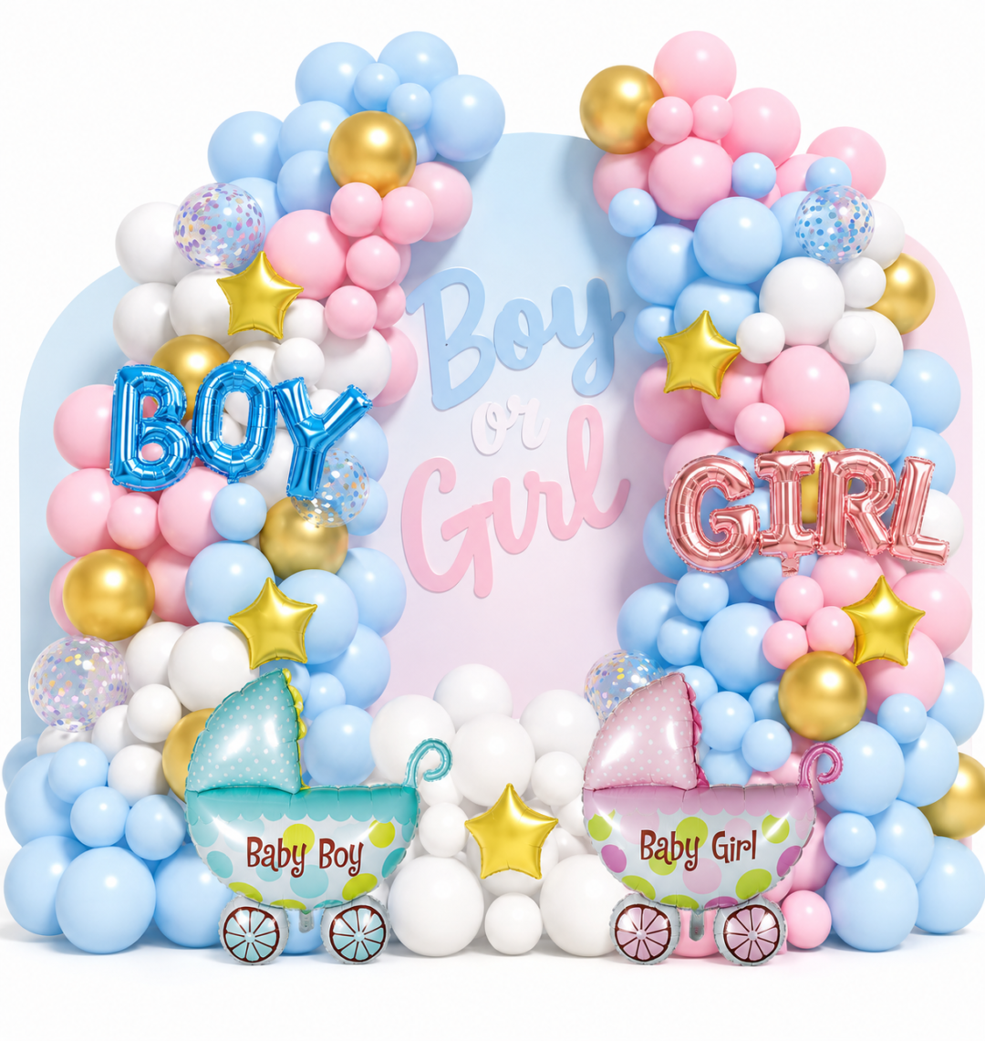 Boy or Girl Gender Reveal Balloon Decoration Set