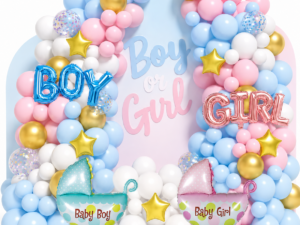 Boy or Girl Gender Reveal Balloon Decoration Set