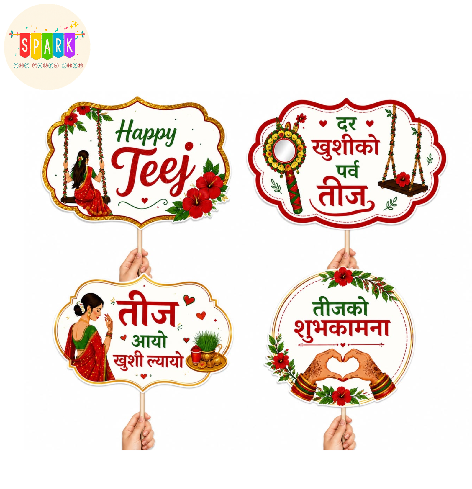 Teej Photo Props