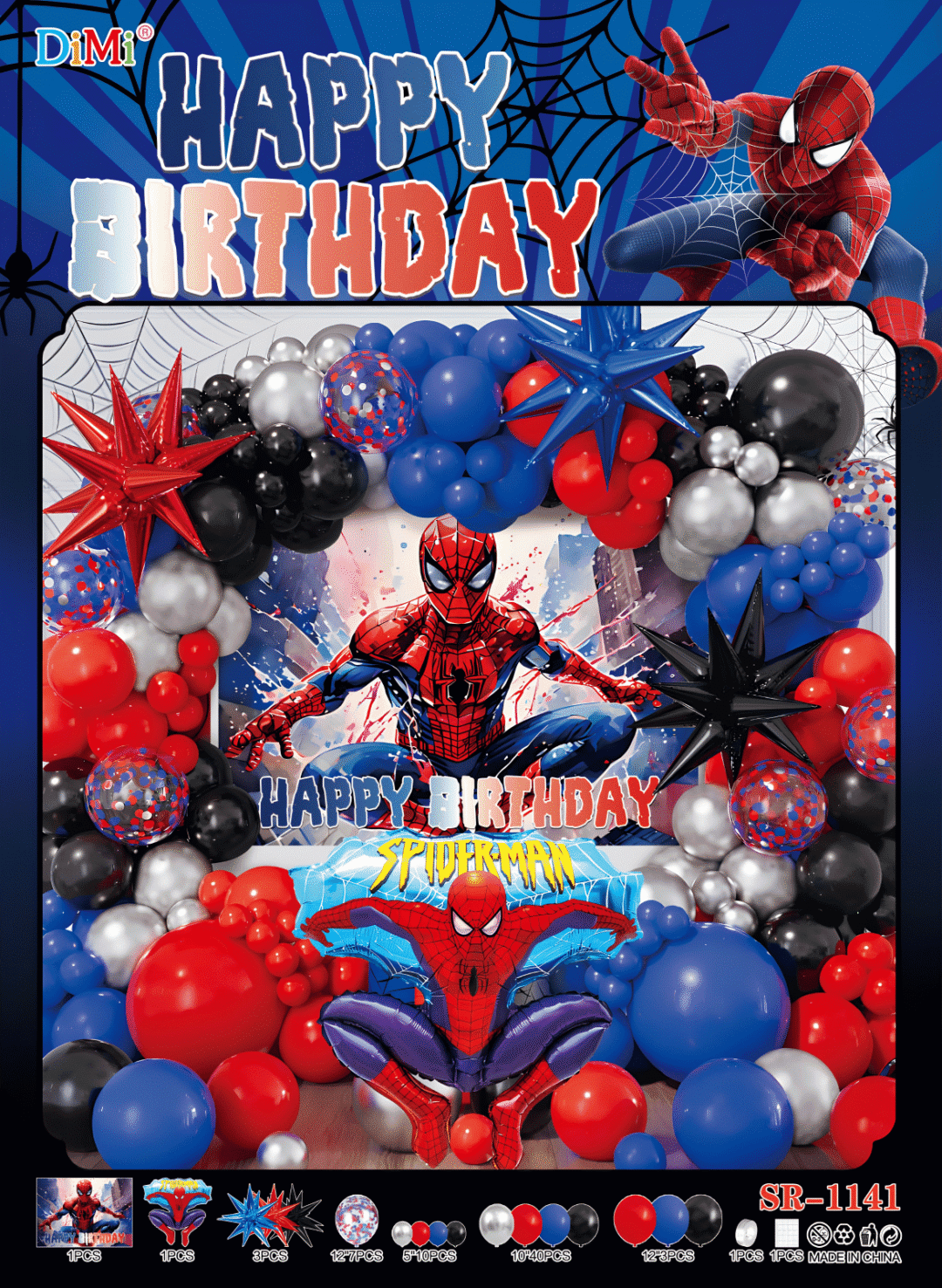 Spiderman Birthday Decoration Theme Set
