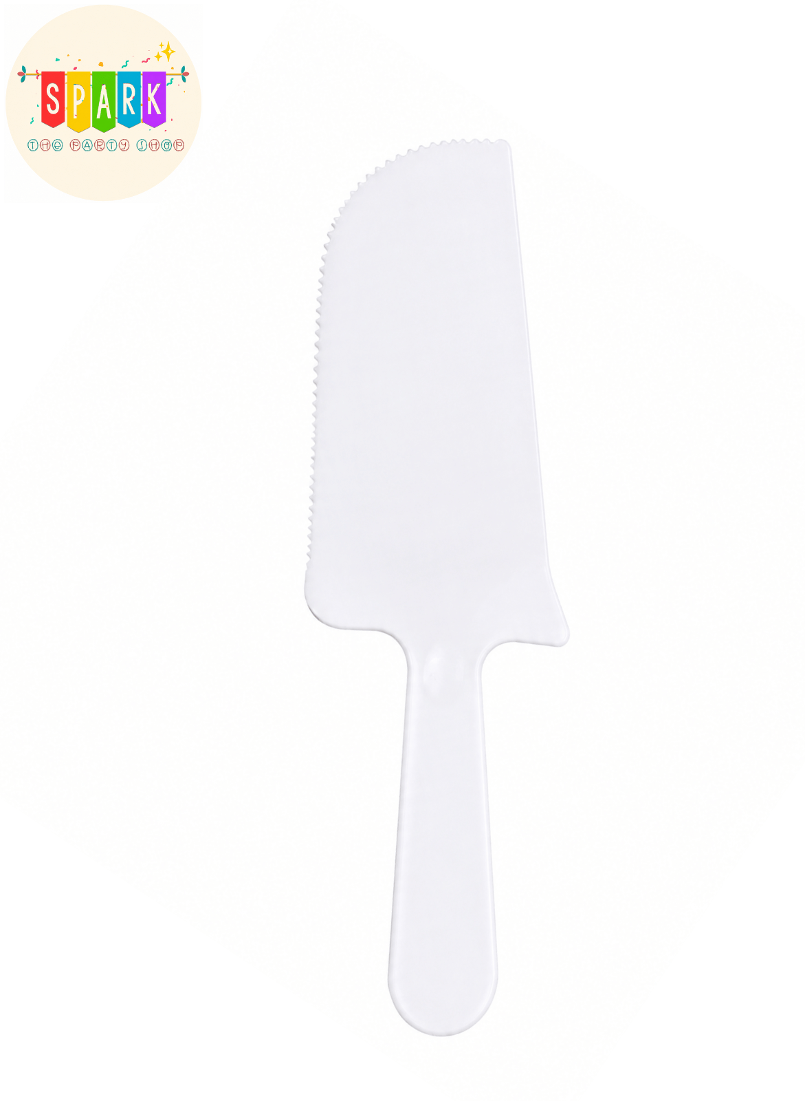 Plastic Cake Server – White