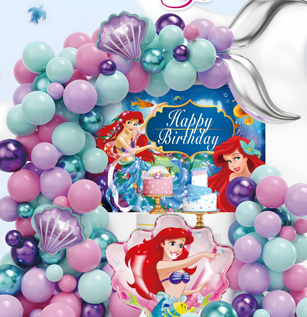 Mermaid Birthday Balloon Decoration Set