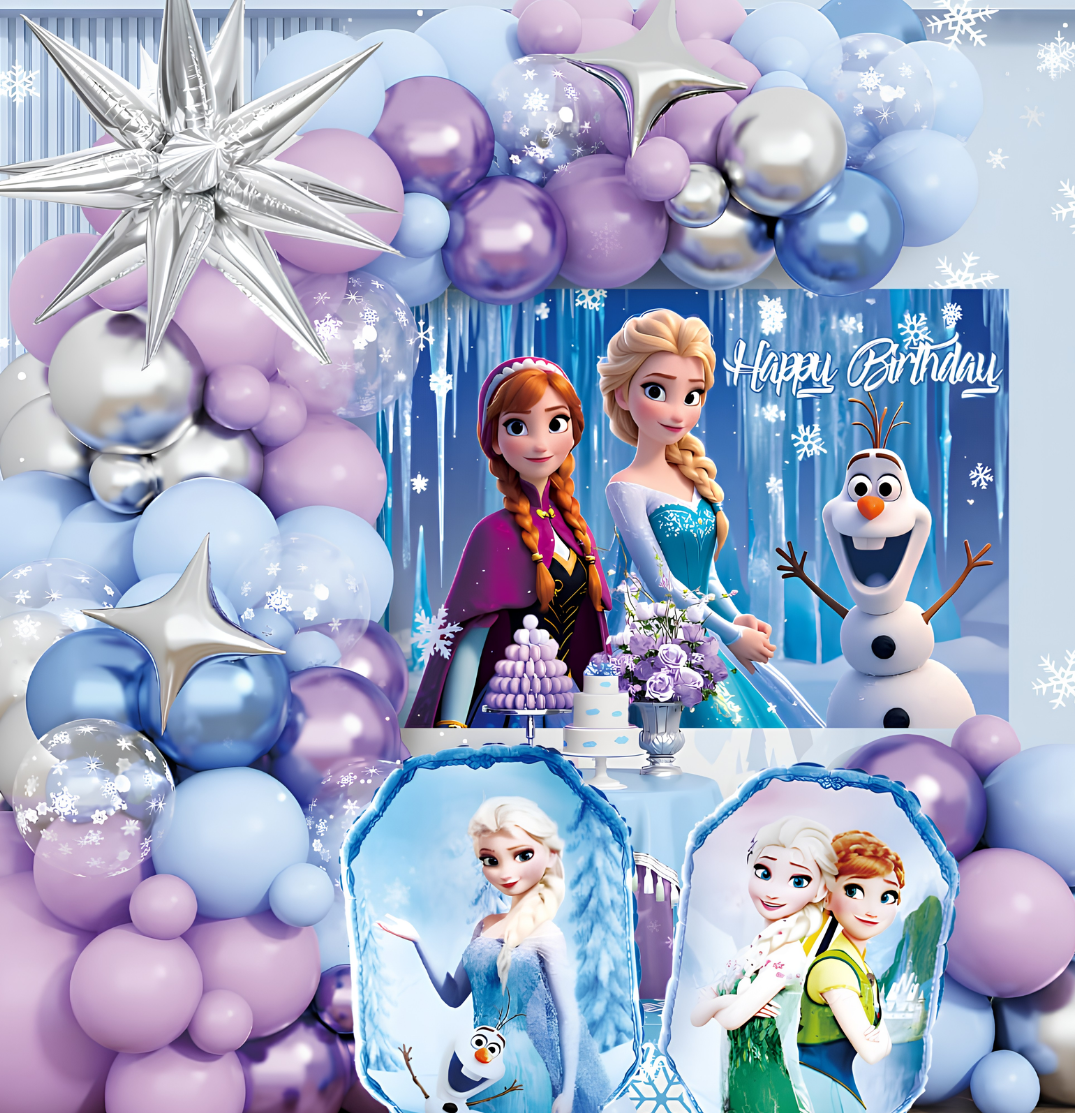 Untitled design - 2026-08-03T121041.445 Frozen Birthday Balloon Decoration Set