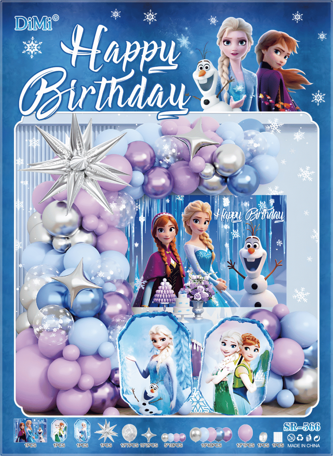 Untitled design - 2026-08-03T121058.555 Frozen Birthday Balloon Decoration Set