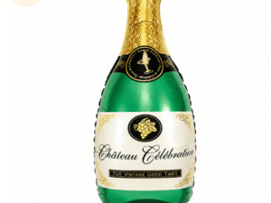 Green Champagne Bottle Foil Balloon
