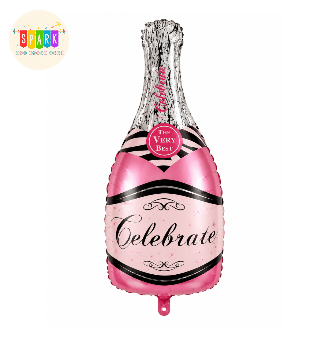 Untitled design - 2026-08-16T151535.070 Pink Celebrate Champagne Bottle Foil Balloon