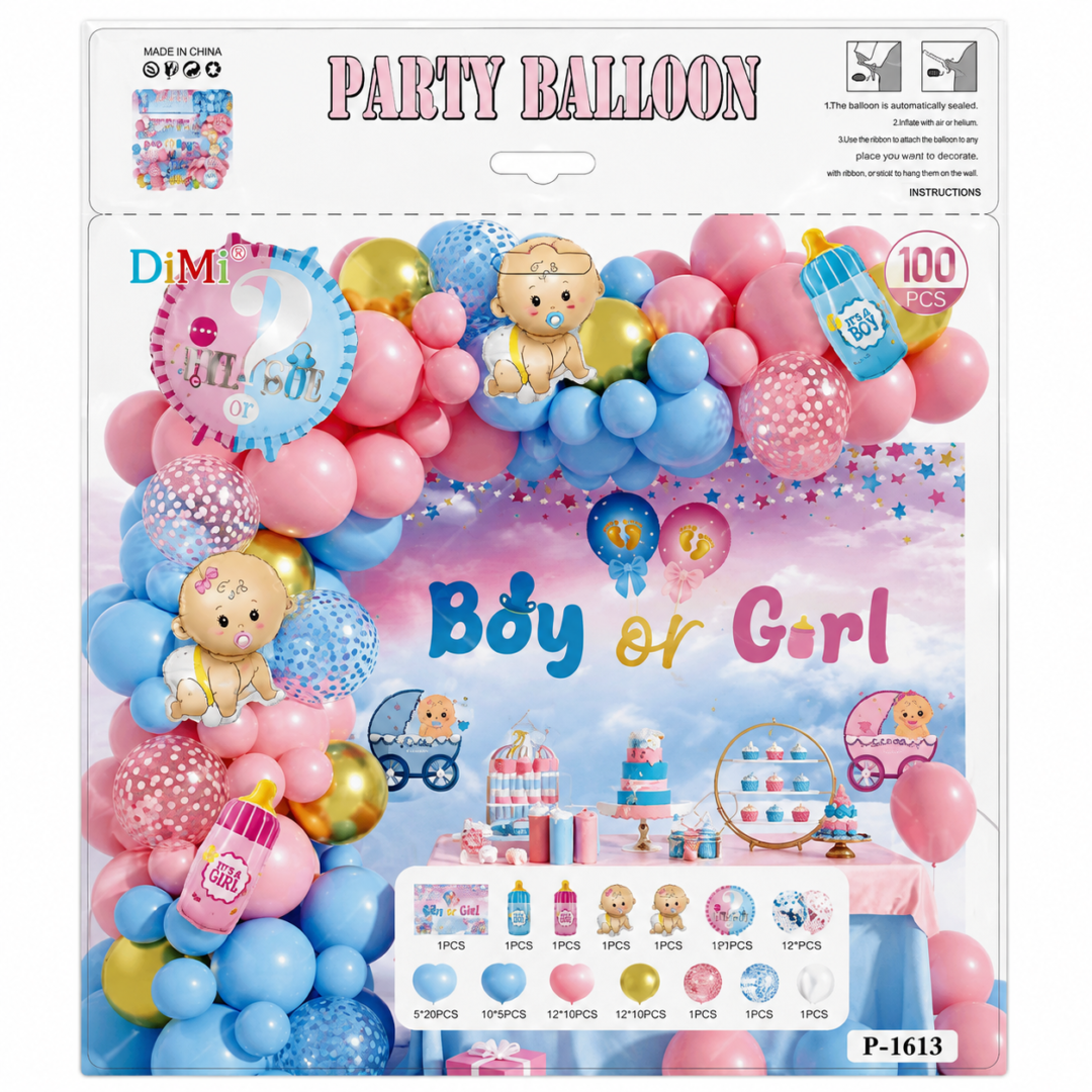 Boy or Girl Gender Reveal Decoration Theme Set