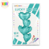 Bow Foil Balloon (34) Aqua Heart Foil Balloon Bouquet Set
