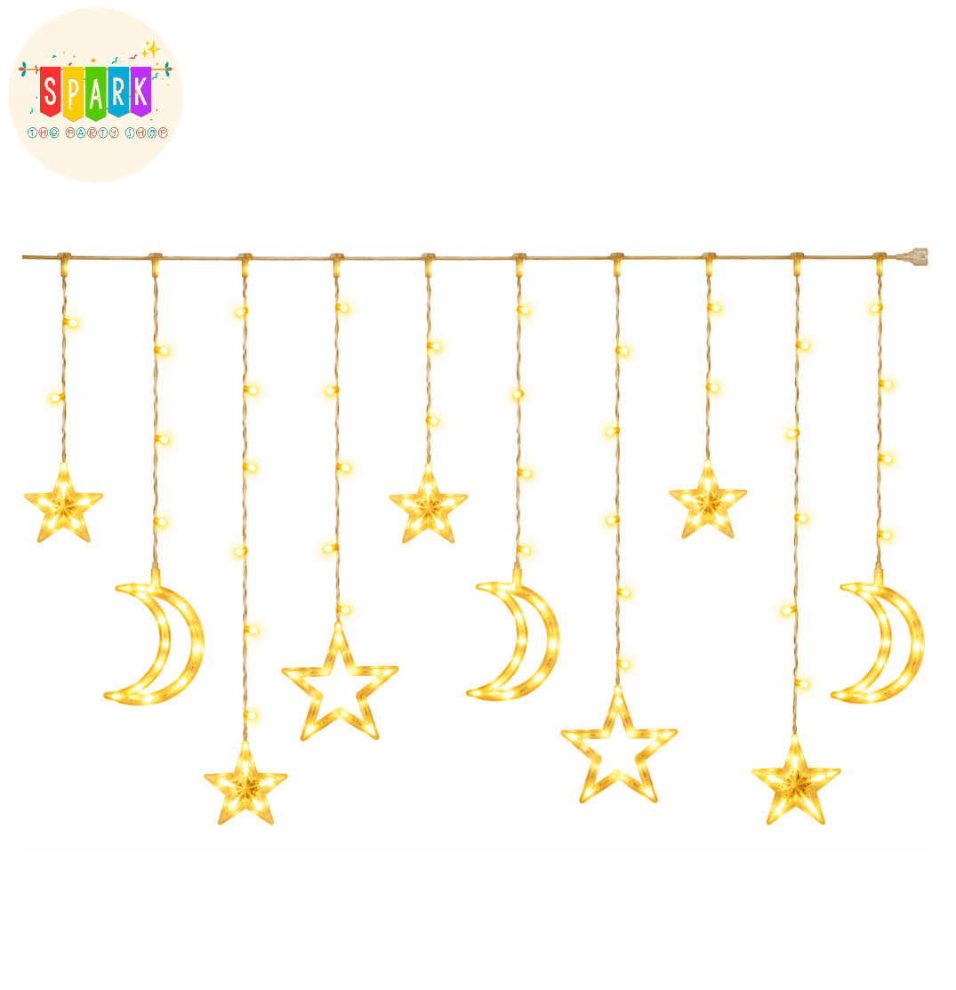 Bow Foil Balloon (46) LED Star Moon Hanging Light
