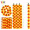 Bow Foil Balloon (50) Artificial Marigold Flower Garland – 5 Pcs Set