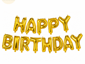 Birthday Banner Gold