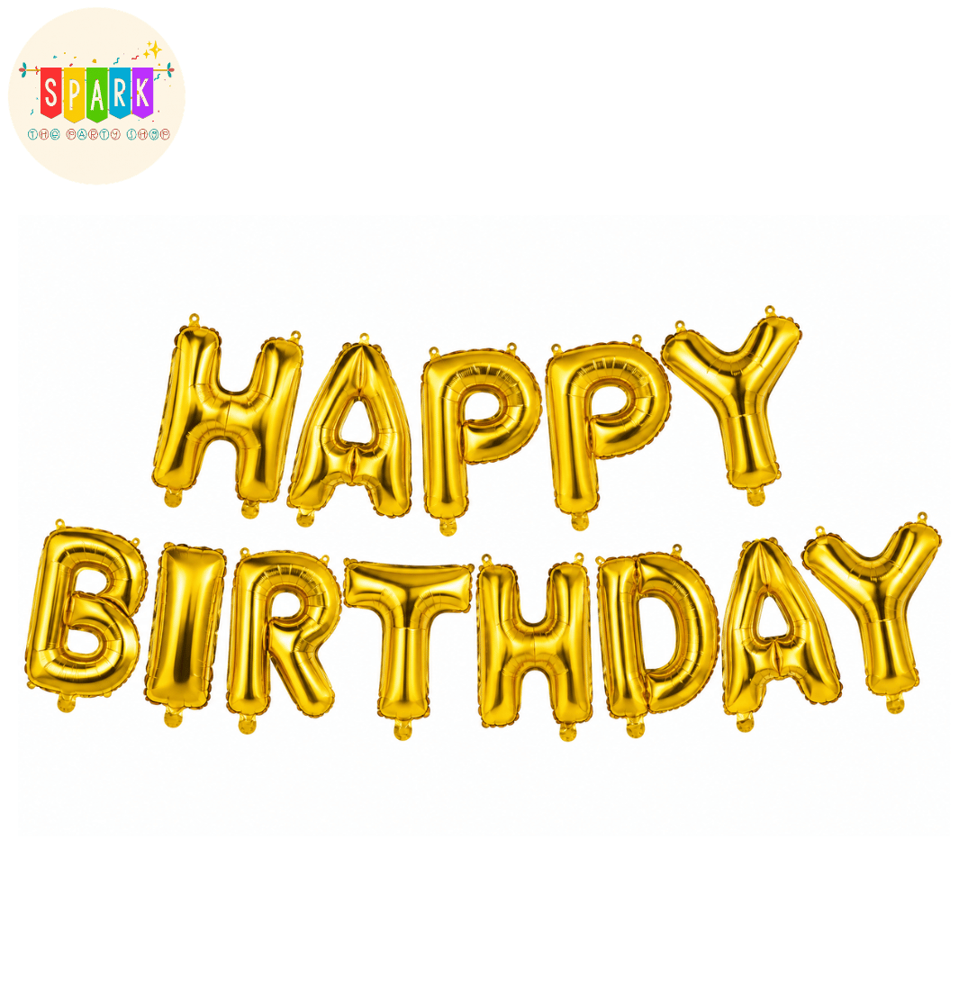 Birthday Banner Gold