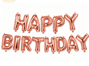 Rose Gold Birthday Banner