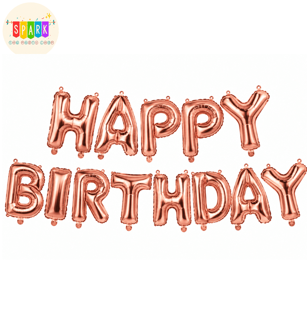 Rose Gold Birthday Banner