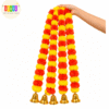 Bow Foil Balloon (63) Marigold Flower Garland