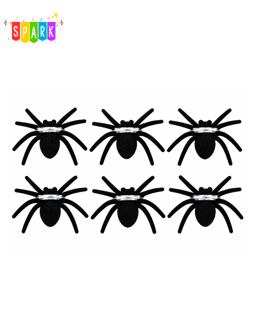 6-Piece Halloween Spider Decorations