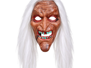 Witch Mask with White Hair